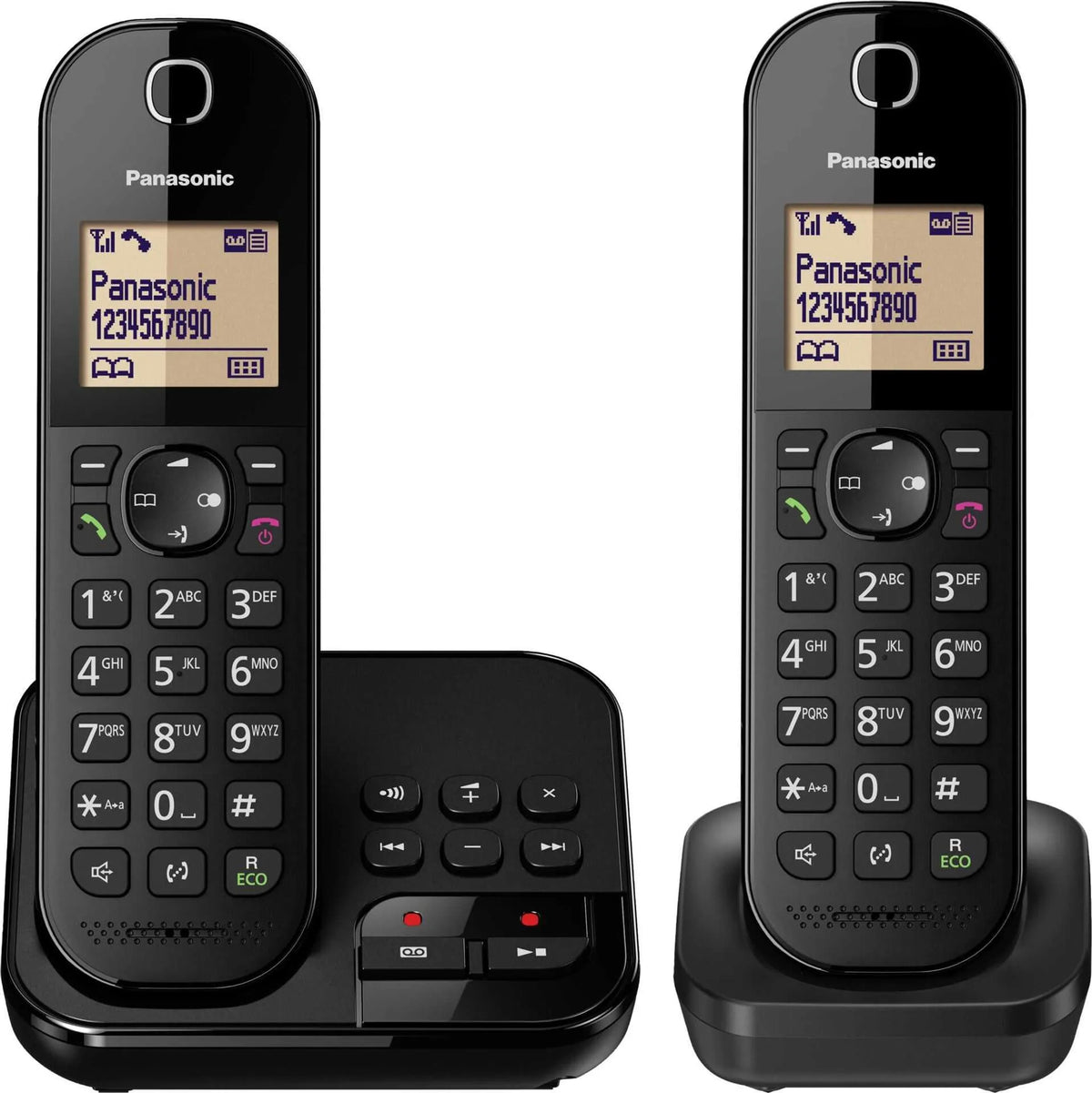 Panasonic DECT KX-TGC422, antwoordapparaat, lage straling, kleur: zwart