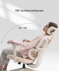 Ergonomische Bureaustoel -  Office Chair - Gamestoel - Volwassenen - Beige - BS5W-F2 - FLEXISPOT
