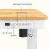 Zit sta bureau - Elektrisch - Verstelbaar - 120x60 cm - Wit/Bruin - Q3M - FLEXISPOT