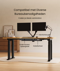 FLEXISPOT Premium 4-Poten Zit-sta Bureau Frame (E7 Plus)