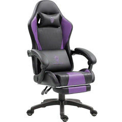 Ergonomische Bureaustoel -  Office Chair - Gamestoel - Volwassenen - Zwart/Paars - Dowinx