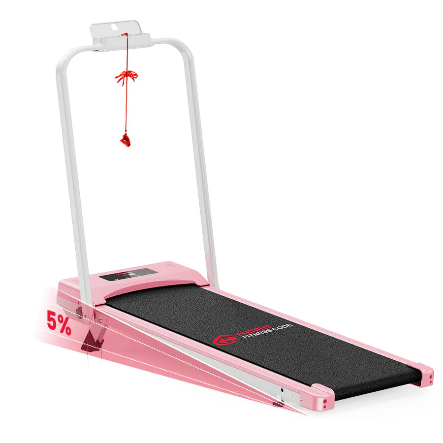 Loopband - Walking pad - Wandelband - 1-10 km/u - Roze - HOMEFITNESSCODE