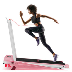Loopband - Walking pad - Wandelband - 1-10 km/u - Roze - HOMEFITNESSCODE