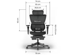 FLEXISPOT Verstelbare ergonomische stoel met drukverlagend kussen (C7 Max) •
