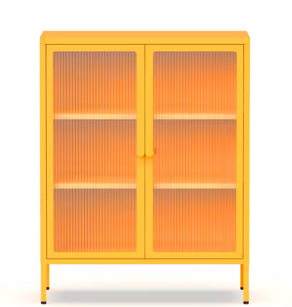 Archiefkast - Kantoorkast - Metalen kast met deuren - Oranje - CB10 - FLEXISPOT