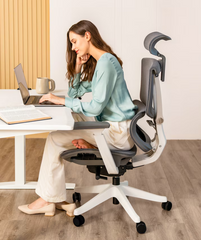 Ergonomische Bureaustoel -  Office Chair - Gamestoel - Volwassenen - Grijs - C7G-AIR - FLEXISPOT