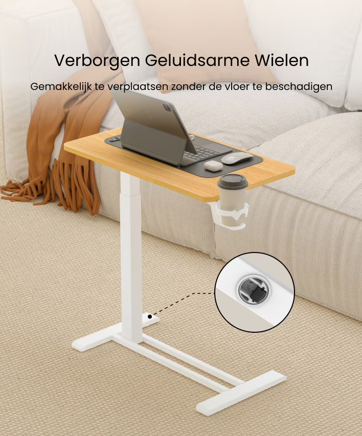 FLEXISPOT In hoogte verstelbare bijzettafel, met bekerhouder (H3)