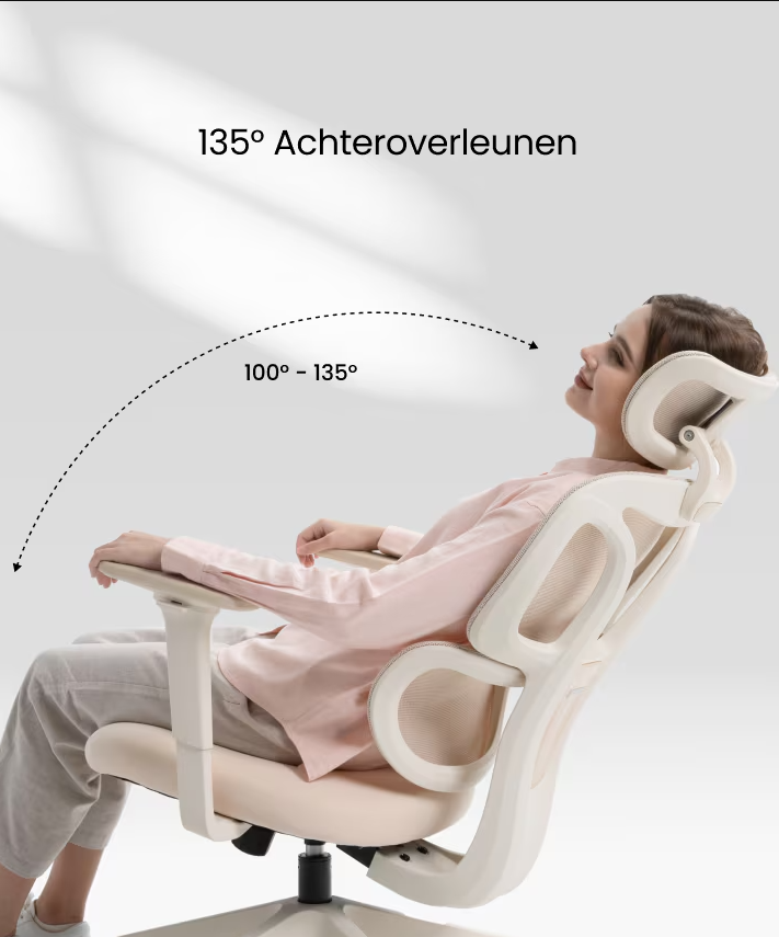 Ergonomische Bureaustoel -  Office Chair - Gamestoel - Volwassenen - Wit - FLEXISPOT