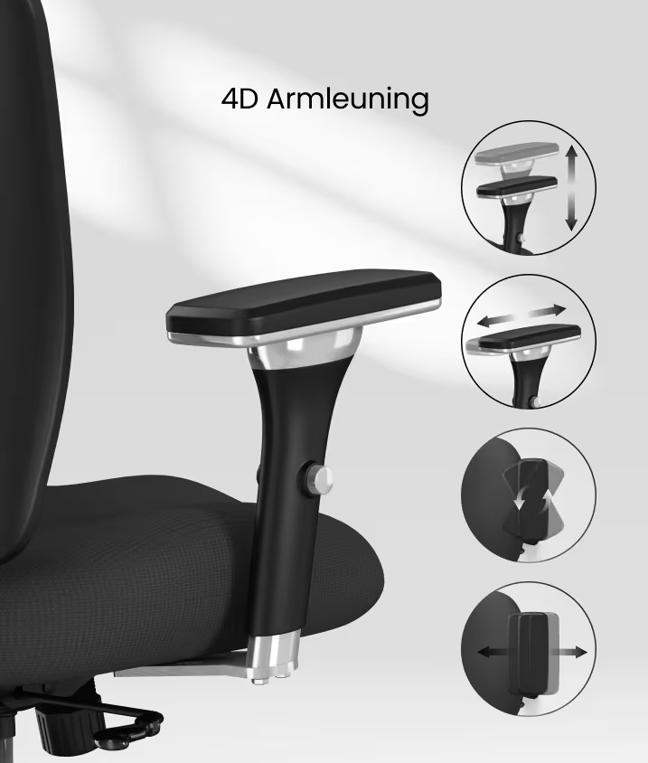Ergonomische Bureaustoel -  Office Chair - Gamestoel - Volwassenen - Zwart - FLEXISPOT