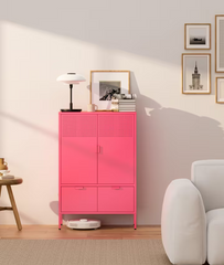 Archiefkast - Kantoorkast - Metalen kast met deuren - Fuchsia - CB10 - FLEXISPOT