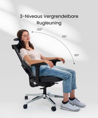Ergonomische Bureaustoel -  Office Chair - Gamestoel - Volwassenen - Zwart - BS6B - FLEXISPOT