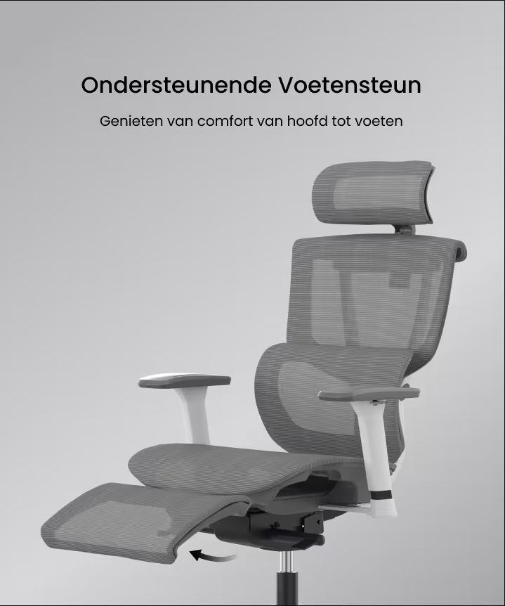 Ergonomische Bureaustoel -  Office Chair - Gamestoel - Volwassenen - Grijs - FLEXISPOT