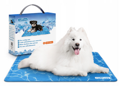 Koelmat Hond & Kat - 90x50 cm - Blauw - Nobleza