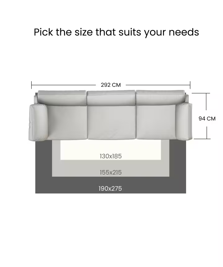 FLEXISPOT Wasbaar langpolig fleece vloerkleed – 8 mm dik, grote maten (wasbaar vloerkleed) 190 x 275 cm