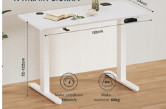 Zit sta bureau - Elektrisch - Verstelbaar - 110 x 54 cm - QB2W - FLEXISPOT