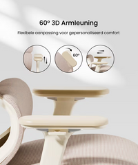 Ergonomische Bureaustoel -  Office Chair - Gamestoel - Volwassenen - Wit - C7W-AIR - FLEXISPOT