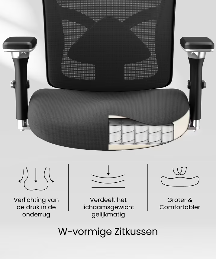 Ergonomische Bureaustoel -  Office Chair - Gamestoel - Volwassenen - Zwart - FLEXISPOT