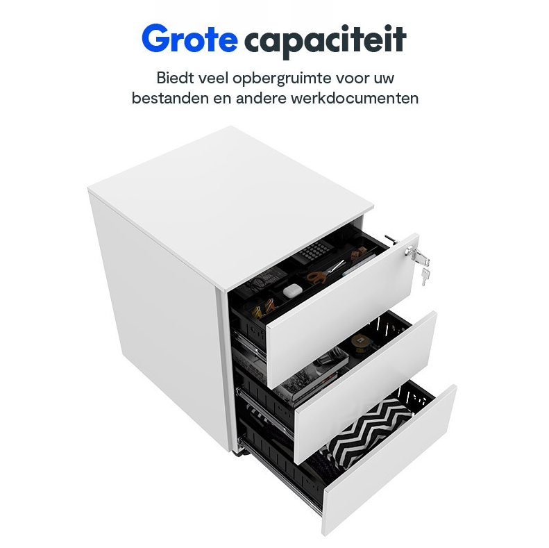 FLEXISPOT Mobiele ladenblok RC2, Zwart