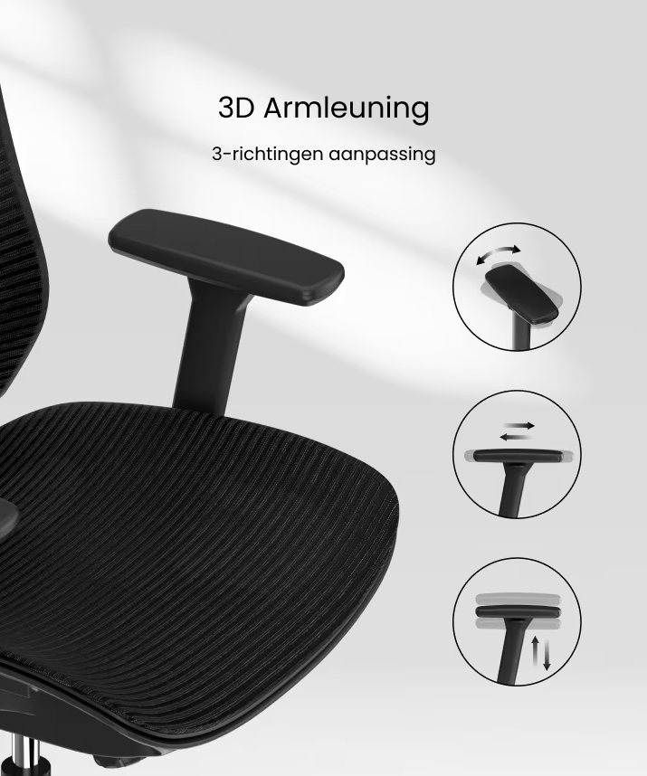 Ergonomische Bureaustoel -  Office Chair - Gamestoel - Volwassenen - Zwart - FLEXISPOT
