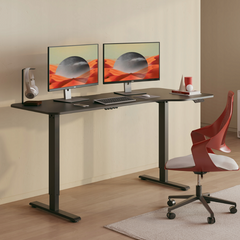 Zit sta bureau - Elektrisch - Verstelbaar - 160x75 cm - Zwart - QS1B - FLEXISPOT