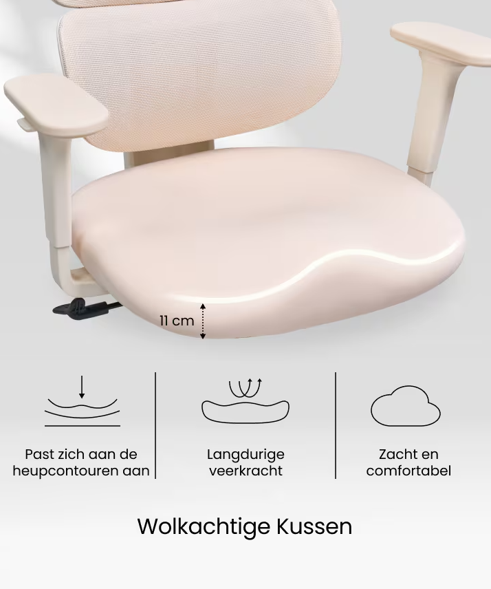Ergonomische Bureaustoel -  Office Chair - Gamestoel - Volwassenen - Wit - FLEXISPOT
