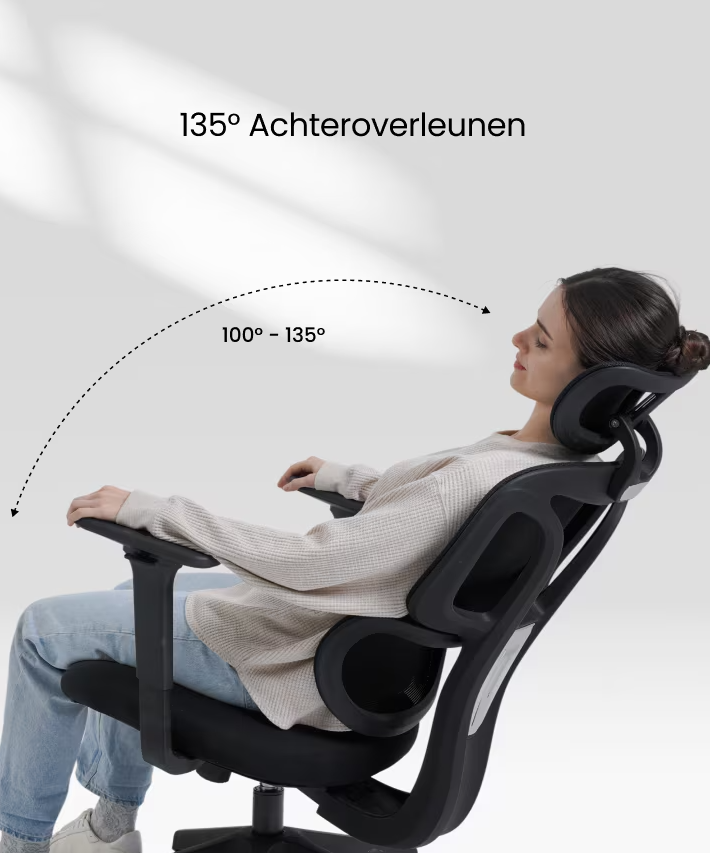 Ergonomische Bureaustoel -  Office Chair - Gamestoel - Volwassenen - Zwart - FLEXISPOT