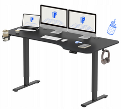 Zit sta bureau - Elektrisch - Verstelbaar - 160x75 cm - Zwart - QS1B - FLEXISPOT