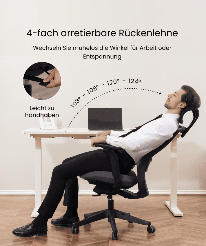 Ergonomische Bureaustoel -  Office Chair - Gamestoel - Volwassenen - Zwart - FLEXISPOT