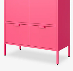 Archiefkast - Kantoorkast - Metalen kast met deuren - Fuchsia - CB10 - FLEXISPOT