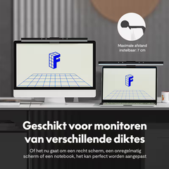 Monitor Lamp - Bureaulamp - Dimbare Klemlamp - Zwart - FLEXISPOT