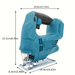 Decoupeerzaag - Met 2 Accu's - 3000Mah - Blauw