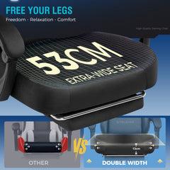 Ergonomische Bureaustoel -  Office Chair - Gamestoel - Volwassenen - Zwart - GTPLAYER
