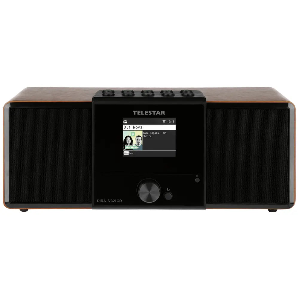 Telestar DIRA S 32i - CD Radio/CD speler - DAB+ FM Internetradio Bluetooth USB - Bruin/Zwart