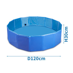 Nobleza Opvouwbare hondenzwembad - 120x30 cm - Inhoud 339L - Zwembad voor dieren - Honden zwembad - Honden bad - Hondenzwembad opvouwbaar -Blauw