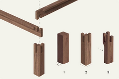 FLEXISPOT Massief houten bed met Japanse steekverbinding (Kana)