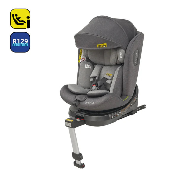 Autostoel - Isofix Autostoeltje - 0-12 jaar - Grijs - Jovikids