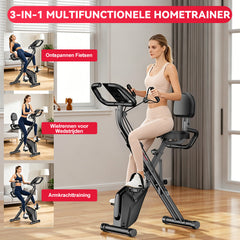 HOMEFITNESSCODE Opvouwbare Hometrainer, Magnetische Weerstand •
