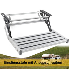 Caravan opstapje - Camper trapje - Caranvanopstap - Inklapbaar - Grijs