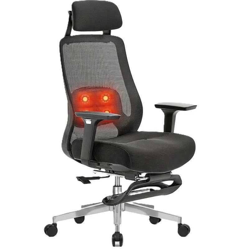 FLEXISPOT Ergonomische bureaustoel OC6B-F2-EUAM, met 3D Shiatsu-massage , zwart