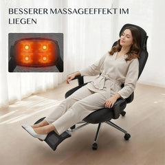 FLEXISPOT Ergonomische bureaustoel OC6B-F2-EUAM, met 3D Shiatsu-massage , zwart